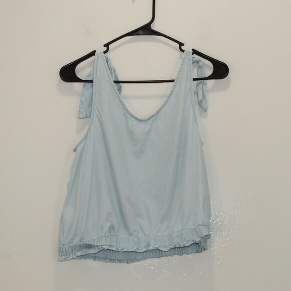 Jane and Delancey Light Blue Tie Strap Tank Top Size Small - Picture 2 of 9